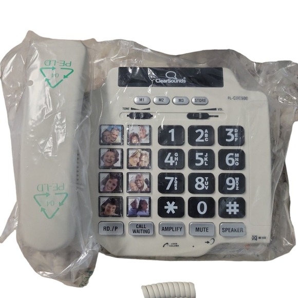 Clear Sounds FL-CSC500 Amplified Spirit Corded Phone Speakerphone New Open Box - Picture 2 of 8